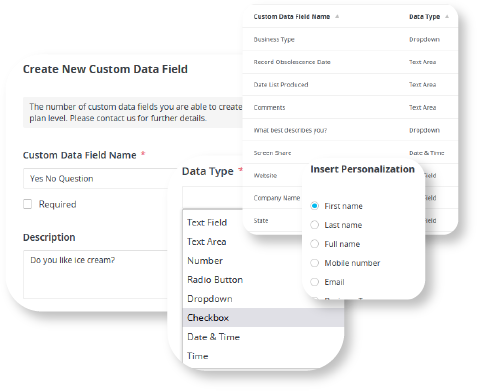 Custom data fields