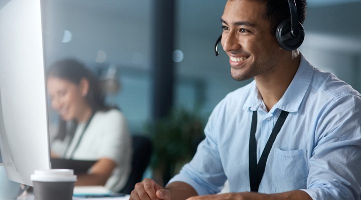 tech support man with headset