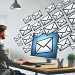 man at computer email marketing