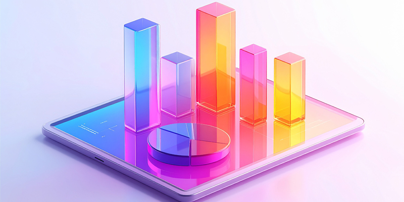 cell phone and graphs for analytics