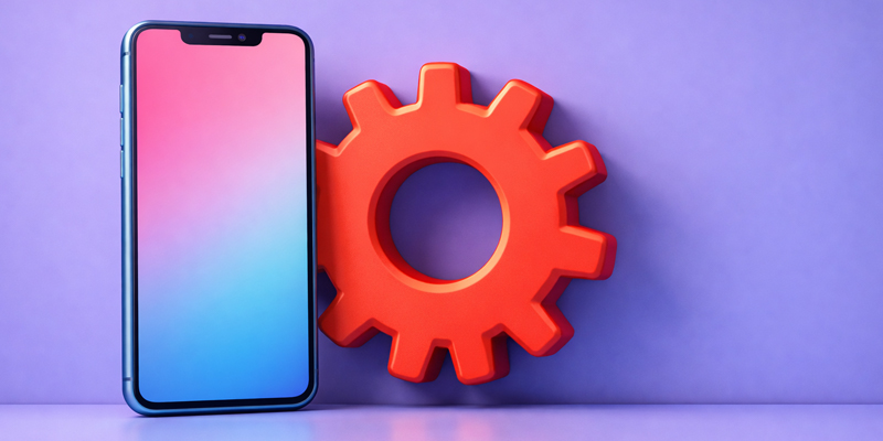 Cell phone and gear for automation