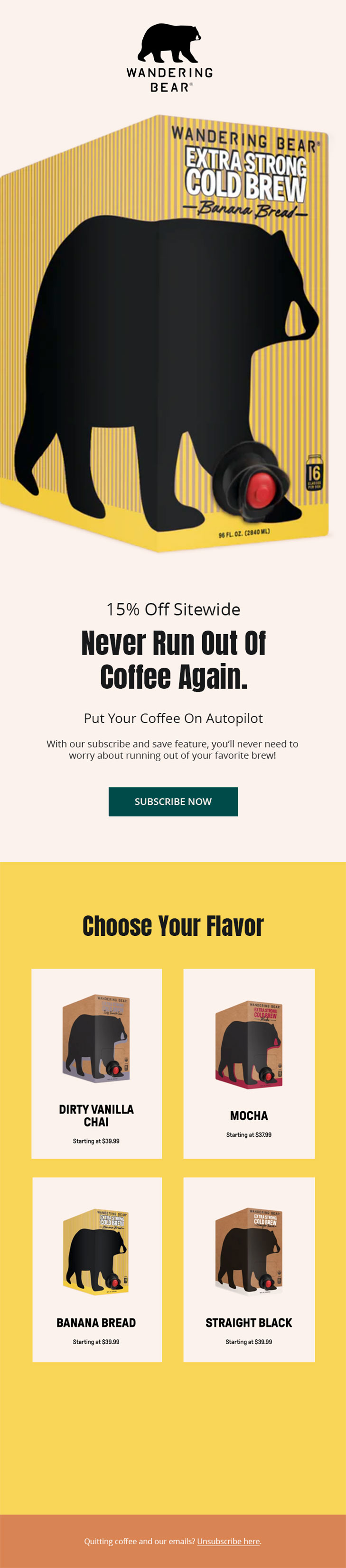 Eblast email sample design