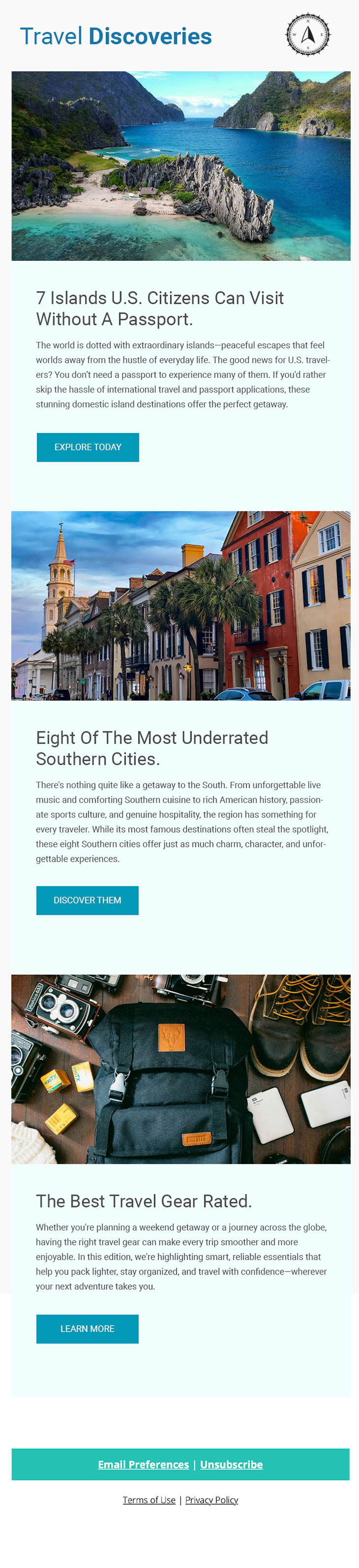 Eblast email sample design